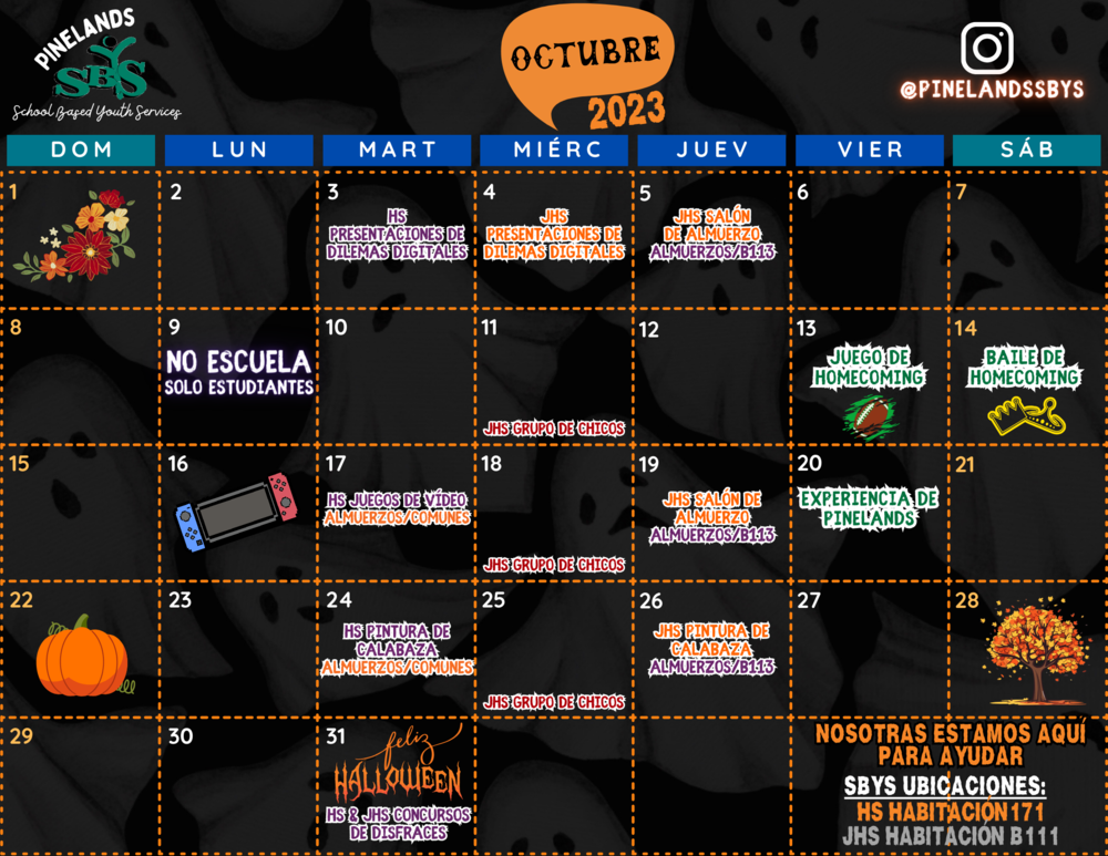 SBYS September Calendar of Events