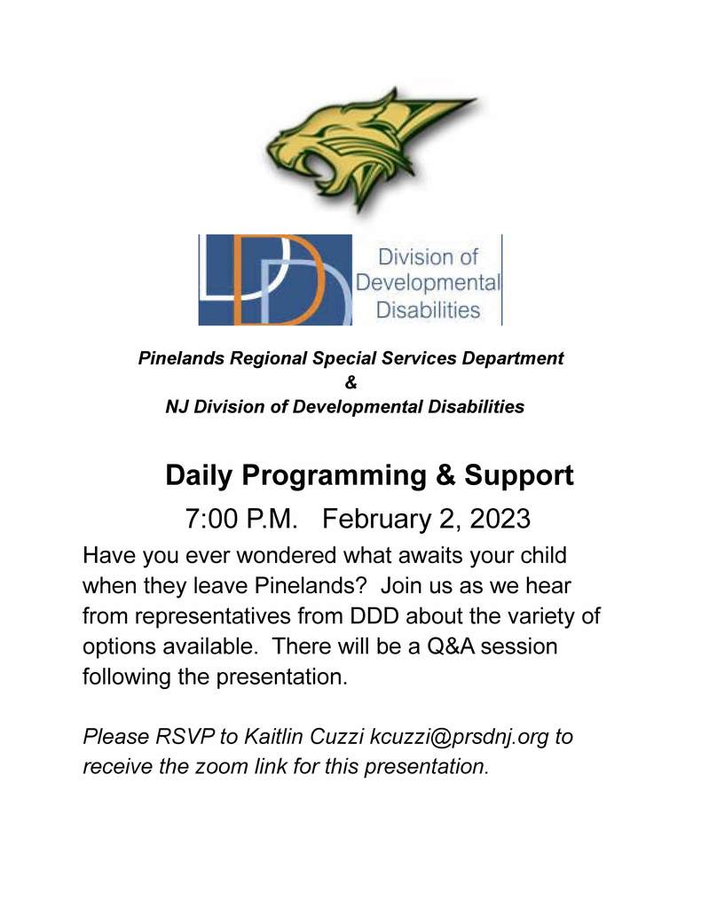 Daily Programming and support flyer